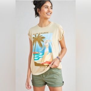 Anthropologie LETLUV playa grande T-shirt size S